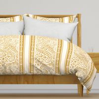 IKAT CACHEMIRE gold  paisley stripe 