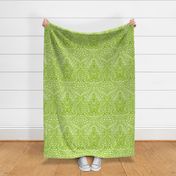 IKAT CACHEMIRE APPLE GREEN paisley