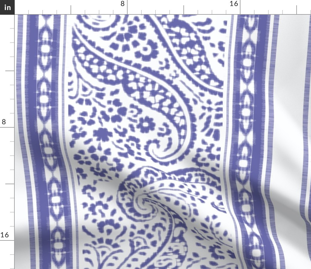 IKAT CACHEMIRE Very peri n paisley stripe