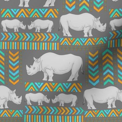 Tribal Rhinos - smaller scale