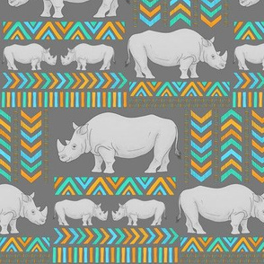 Tribal Rhinos - smaller scale