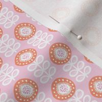 Vintage pink pastel poppy flower scandinavian style floral pattern