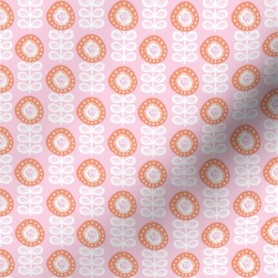 Vintage pink pastel poppy flower scandinavian style floral pattern