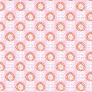 Vintage pink pastel poppy flower scandinavian style floral pattern