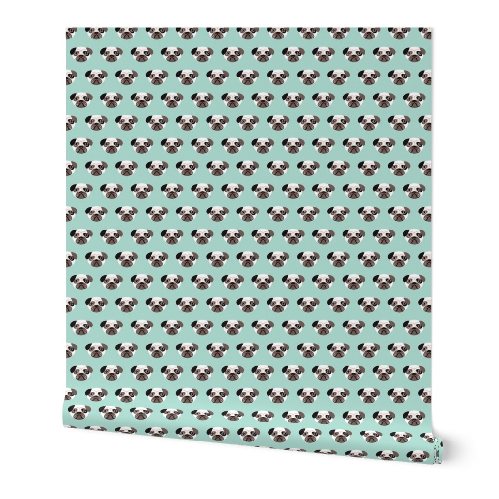 Pug the blue puppy illustration kids pattern