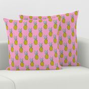 Hot summer pineapple pink tropical summer fruit trend