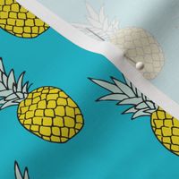 Hot summer pineapple ocean blue
