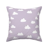 clouds // lavender purple girly print for sweet little girls 