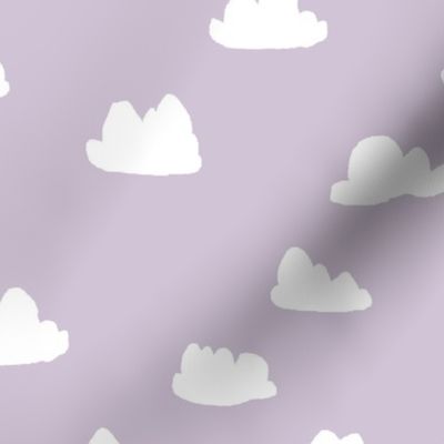 clouds // lavender purple girly print for sweet little girls 