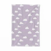 clouds // lavender purple girly print for sweet little girls 