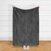 Wonky Woodgrain - Black on Dark Gray