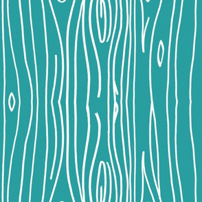 Wonky Woodgrain - Teal