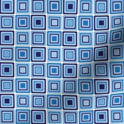 cubes in blue