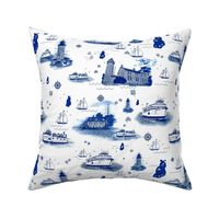 Beaver Island Toile China Blue