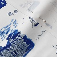 Beaver Island Toile China Blue