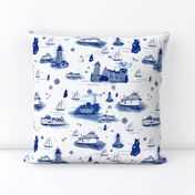 Beaver Island Toile China Blue