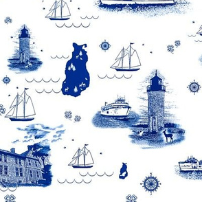 Beaver Island Toile China Blue