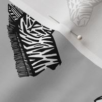 Zebra Faces - Slate Grey by Andrea Lauren