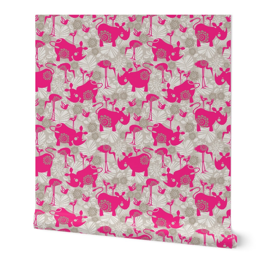 happy pink rhinos