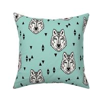 wolf // mint kids boys animal wolfs wolves wolf fabric for boys room