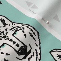 wolf // mint kids boys animal wolfs wolves wolf fabric for boys room