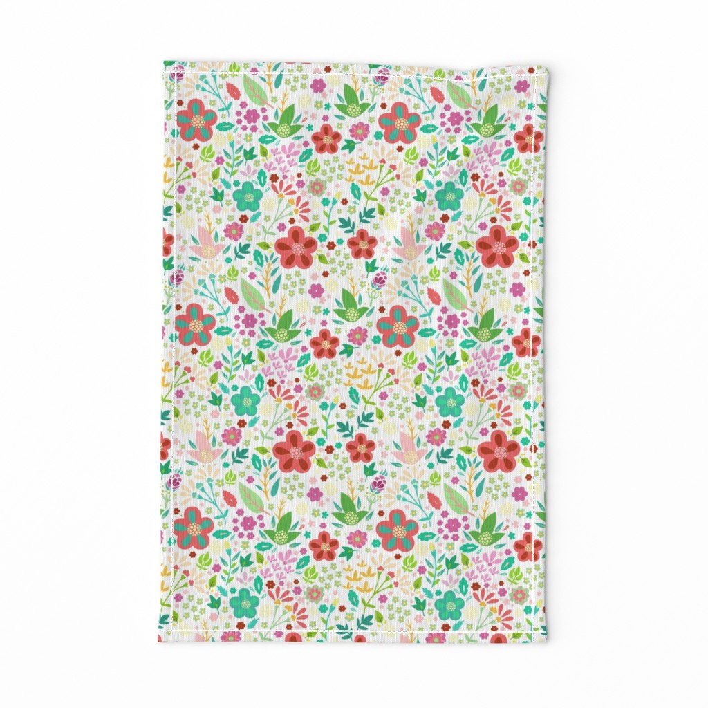 North summer, floral pattern