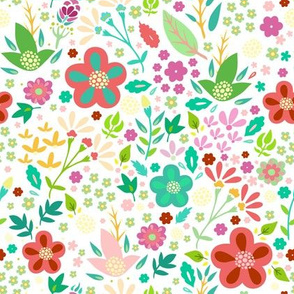 North summer, floral pattern