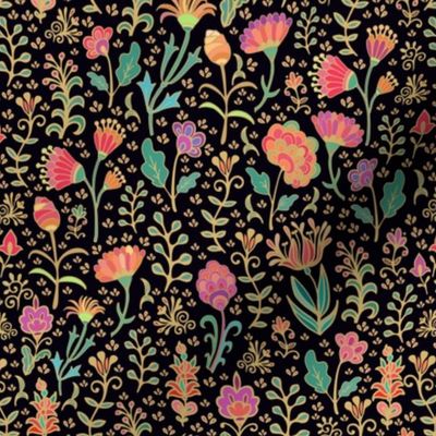 Indian floral carpet 
