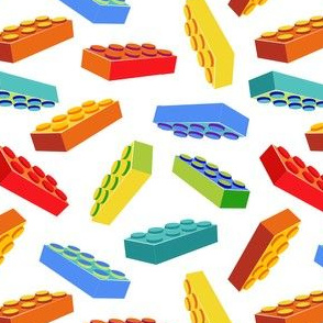 Kids' Building Blocks on white