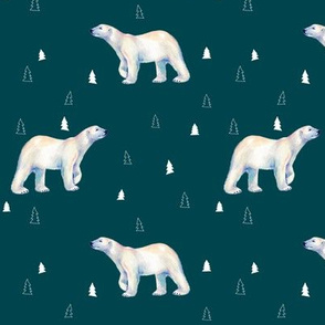 Polar Bear Deep Ocean Green