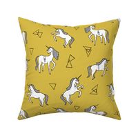unicorn // unicorns cute girls yellow mustard unicorn design unicorn magical fairytale