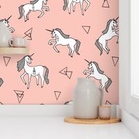 unicorn // unicorns pink girls sweet pastel pink unicorn fabric girls