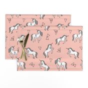 unicorn // unicorns pink girls sweet pastel pink unicorn fabric girls