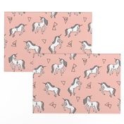 unicorn // unicorns pink girls sweet pastel pink unicorn fabric girls