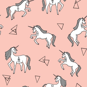 unicorn // unicorns pink girls sweet pastel pink unicorn fabric girls