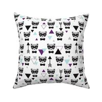 Mister hipster badger raccoon geometric pattern and arrows