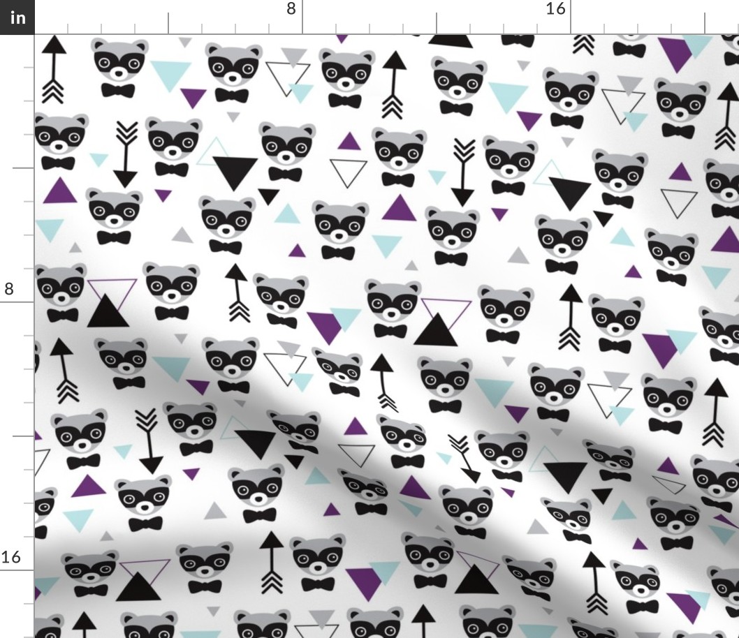 Mister hipster badger raccoon geometric pattern and arrows