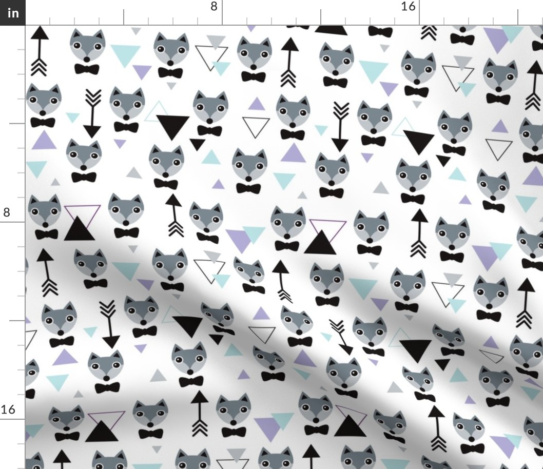 Mister hipster fox geometric pattern and arrows