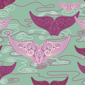 Whales_in_sage_green