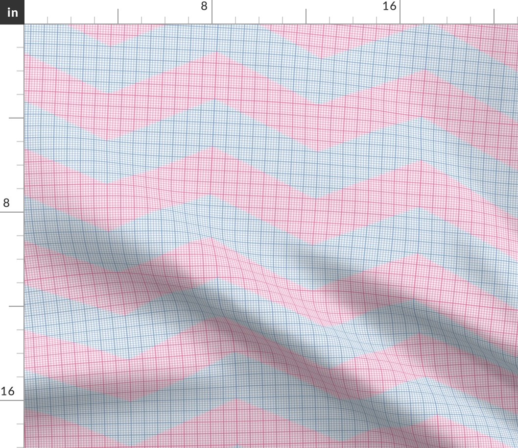 pink chevron graph paper