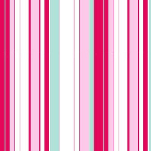 stripy pink and blue