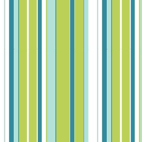 stripy green and teal