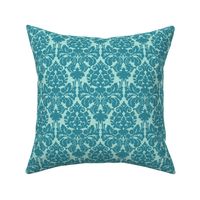 floral damask teal