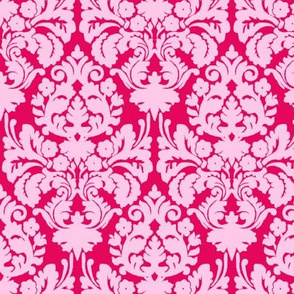 Floral damask pink