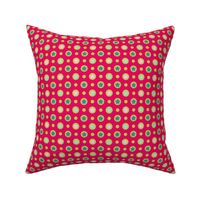 Ditsy dotty flowers red