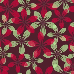 red and green flowers
