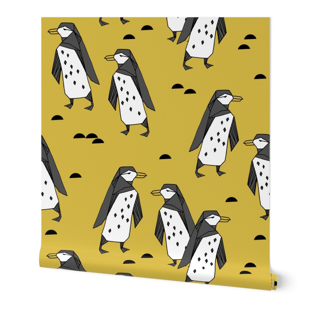 penguins //  penguin mustard yellow bird birds winter antarctic kids animals