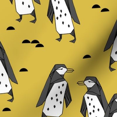 penguins //  penguin mustard yellow bird birds winter antarctic kids animals