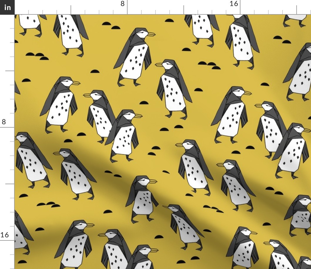 penguins //  penguin mustard yellow bird birds winter antarctic kids animals
