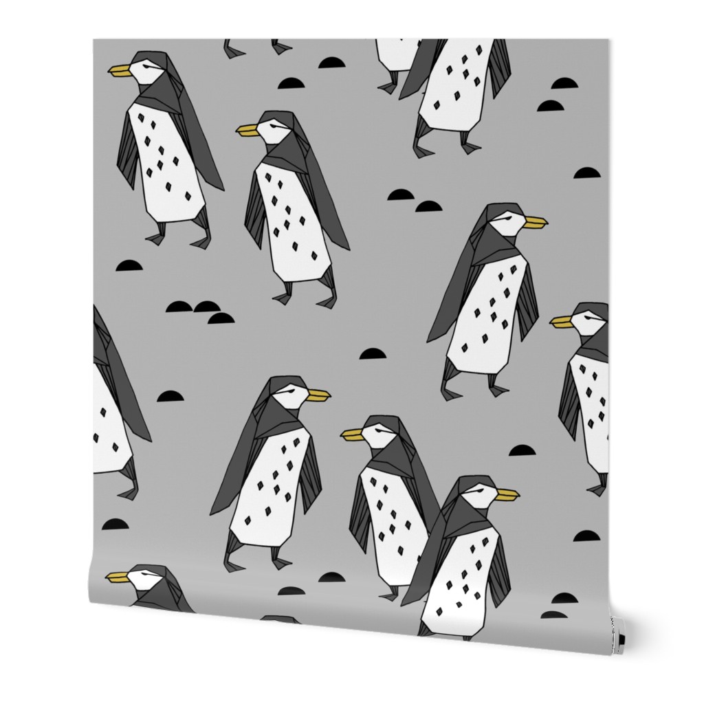 penguins // grey penguin antarctic bird birds winter 